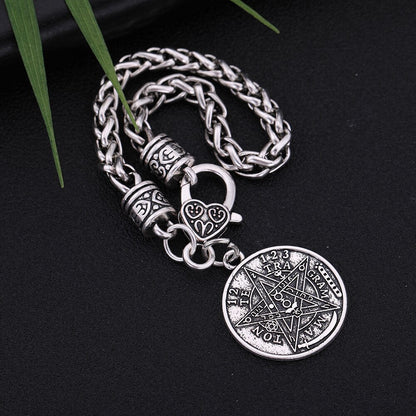 Skyrim Vintage Tetragrammaton Pentacle Pentagramme Pendentif Bracelets