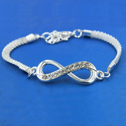 Bracelet infini en strass pour hommes et femmes